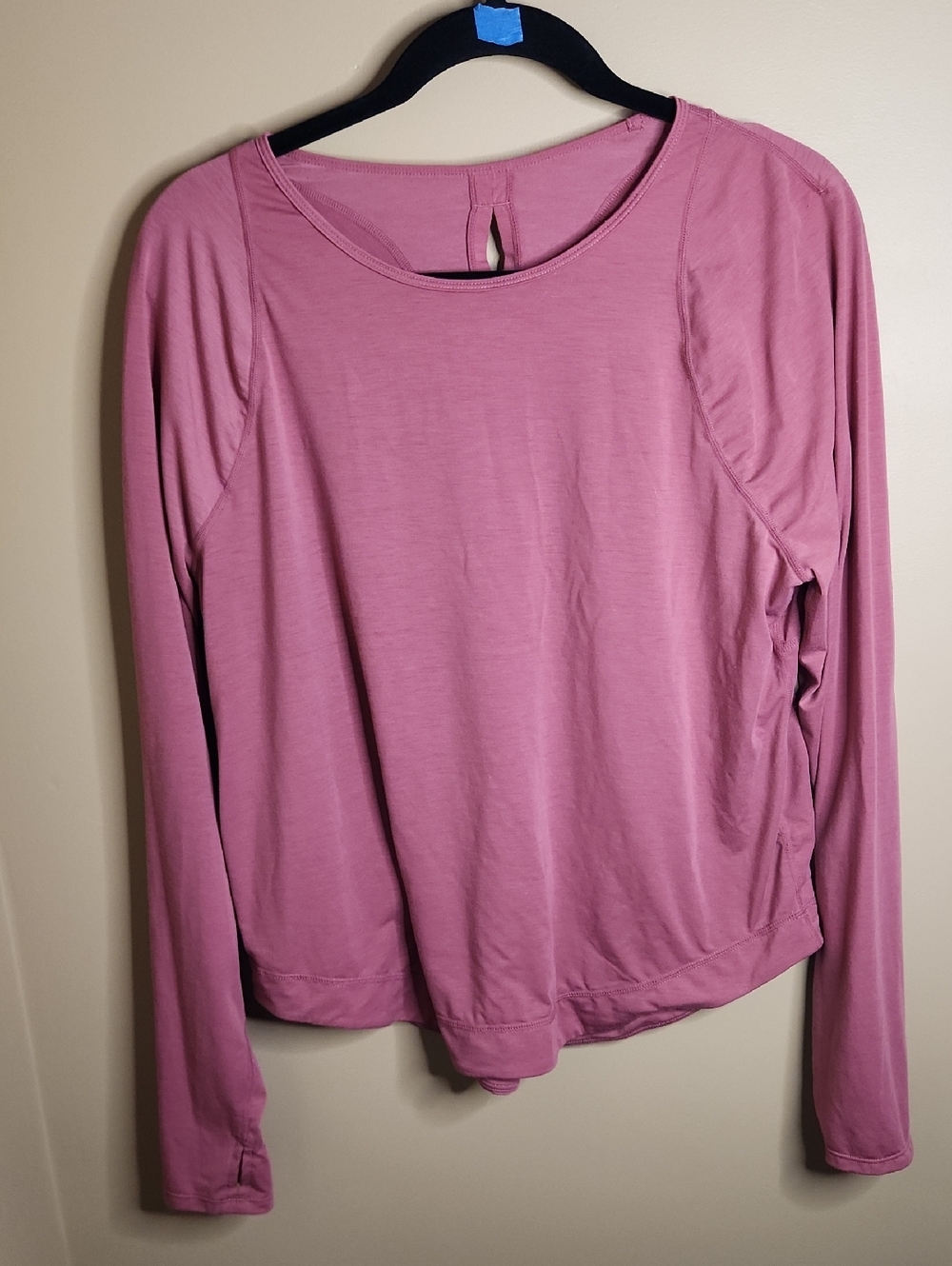 Sweaty Betty Long Sleeve Top in Rose Pink. Size L.